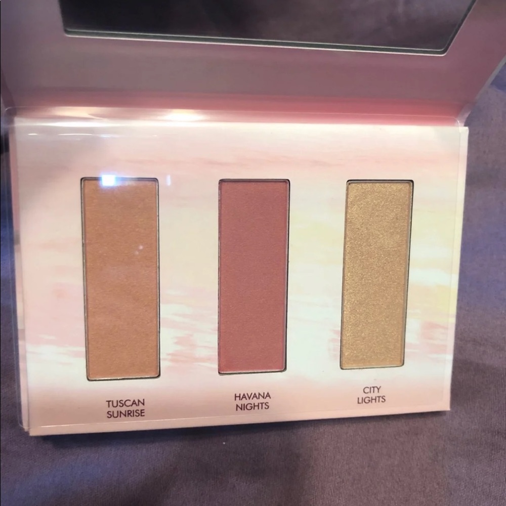 Blush and highlighter palette